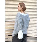 Vネック起毛ルーズニット | Ungrid | 詳細画像9 