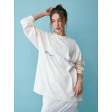 アイボリー | ヴィンテージウォッシュロゴロングスリーブTee | Ungrid