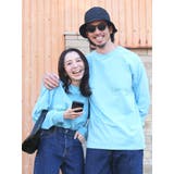 ブルー | ヴィンテージウォッシュロゴロングスリーブTee | Ungrid