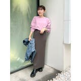 パープル | ヴィンテージウォッシュロゴロングスリーブTee | Ungrid