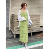 ピスタチオ | 透かし編みレースキャミワンピース | Ungrid