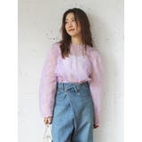 パープル | コットンオーガンジー2Wayブラウス | Ungrid