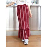 シャーリングデザインストライプスカート | Ungrid | 詳細画像1 