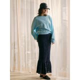 シャーリングデザインストライプスカート | Ungrid | 詳細画像3 