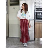 シャーリングデザインストライプスカート | Ungrid | 詳細画像5 