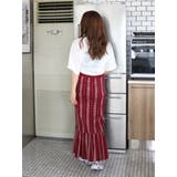 シャーリングデザインストライプスカート | Ungrid | 詳細画像7 