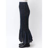 シャーリングデザインストライプスカート | Ungrid | 詳細画像9 