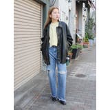 カットオフダメージストレートデニム | Ungrid | 詳細画像14 