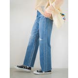 カットオフダメージストレートデニム | Ungrid | 詳細画像3 