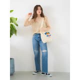 カットオフダメージストレートデニム | Ungrid | 詳細画像5 