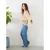 カットオフダメージストレートデニム | Ungrid | 詳細画像6 