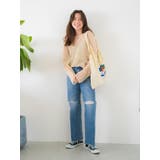 カットオフダメージストレートデニム | Ungrid | 詳細画像7 