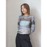 シアープリントチュールロングスリーブTee | Ungrid | 詳細画像2 