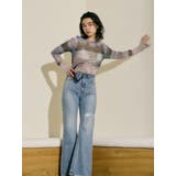 シアープリントチュールロングスリーブTee | Ungrid | 詳細画像6 