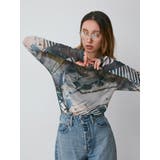 シアープリントチュールロングスリーブTee | Ungrid | 詳細画像8 