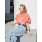 オレンジ | ヴィンテージウォッシュロゴビッグTee | Ungrid