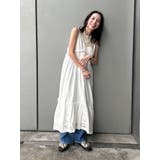 オフホワイト | カットワークデザインキャミワンピース | Ungrid