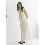 オフホワイト | バックオープンギャザーキャミワンピース | Ungrid