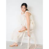 スクエアネックギャザーデザインロンパース | Ungrid | 詳細画像13 