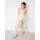 スクエアネックギャザーデザインロンパース | Ungrid | 詳細画像14 