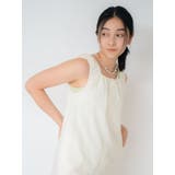 スクエアネックギャザーデザインロンパース | Ungrid | 詳細画像16 