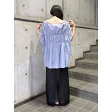 リネン混ギャザーノースリブラウス | Ungrid | 詳細画像15 