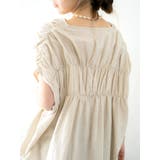 リネン混ギャザーノースリブラウス | Ungrid | 詳細画像5 