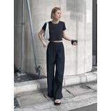 ブラック | カットワークデザインラフパンツ | Ungrid