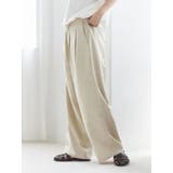 リネン混カーブラフパンツ | Ungrid | 詳細画像3 