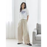 リネン混カーブラフパンツ | Ungrid | 詳細画像4 