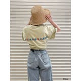 ベージュ | スティッチデザインプリントTee | Ungrid