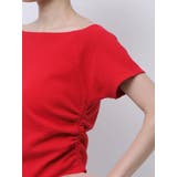 サイドギャザーボートネックTee | Ungrid | 詳細画像18 