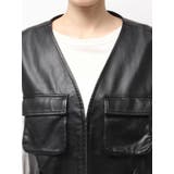 フェイクレザーベスト | Ungrid | 詳細画像18