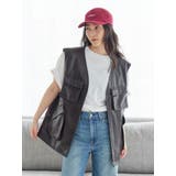 ダークブラウン | フェイクレザーベスト | Ungrid