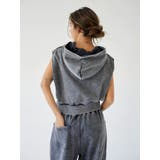 ヴィンテージウォッシュジップノースリパーカー | Ungrid | 詳細画像10 