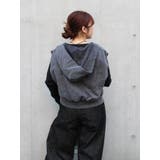 ヴィンテージウォッシュジップノースリパーカー | Ungrid | 詳細画像4 