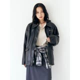 ルーズシルエットフェイクレザーブルゾン | Ungrid | 詳細画像19 