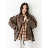 ブラウン | ルーズシルエットフェイクレザーブルゾン | Ungrid