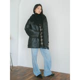 フェイクムートンルーズブルゾン | Ungrid | 詳細画像14