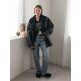 フェイクムートンルーズブルゾン | Ungrid | 詳細画像32