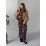 シャーリングデザインチェックワンピース | Ungrid | 詳細画像11 