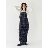 シャーリングデザインチェックワンピース | Ungrid | 詳細画像2 