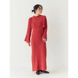 透かし編みニットワンピース | Ungrid | 詳細画像3 