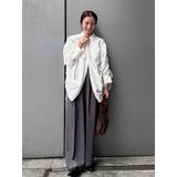 オフホワイト | ギャザーデザインルーズシャツ | Ungrid