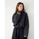 ブラック | フードデザインルーズトップス | Ungrid