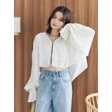 メッシュコンビショートブラウス | Ungrid | 詳細画像1 