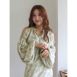 アイボリー | フラワープリントショートブラウス | Ungrid