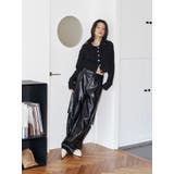 【Htage】フェイクレザータックカーブパンツ | Ungrid | 詳細画像7 