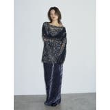 【Htage】ラップデザインベロアスカート | Ungrid | 詳細画像1