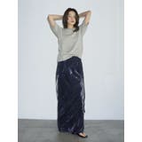 【Htage】ラップデザインベロアスカート | Ungrid | 詳細画像13